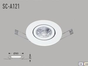 Luminária LED de embutir para armário e bancada SC-A121